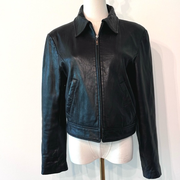 Vintage New York CLASSICS black leather jacket
size: Small - Picture 5 of 16